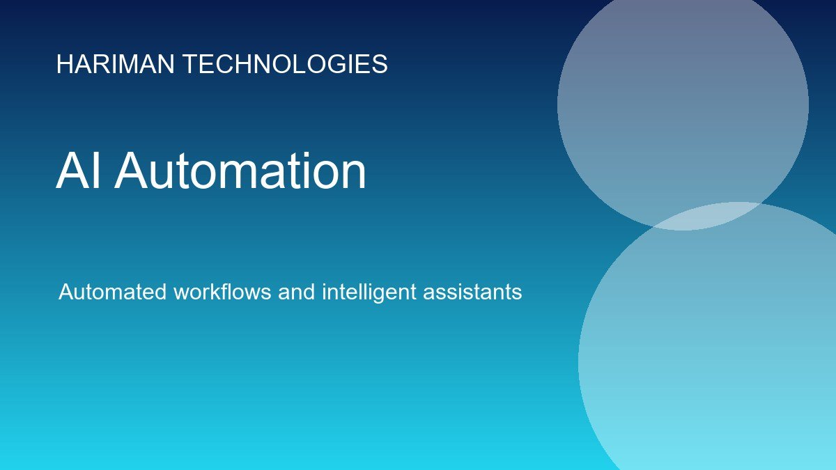 AI Automation by Hariman Technologies