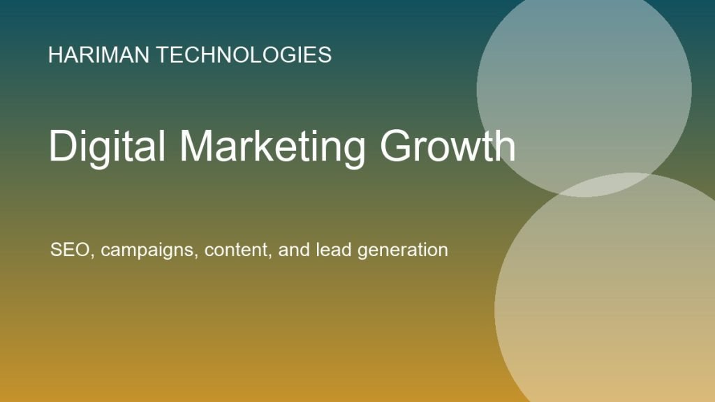 Digital Marketing Growth by Hariman Technologies