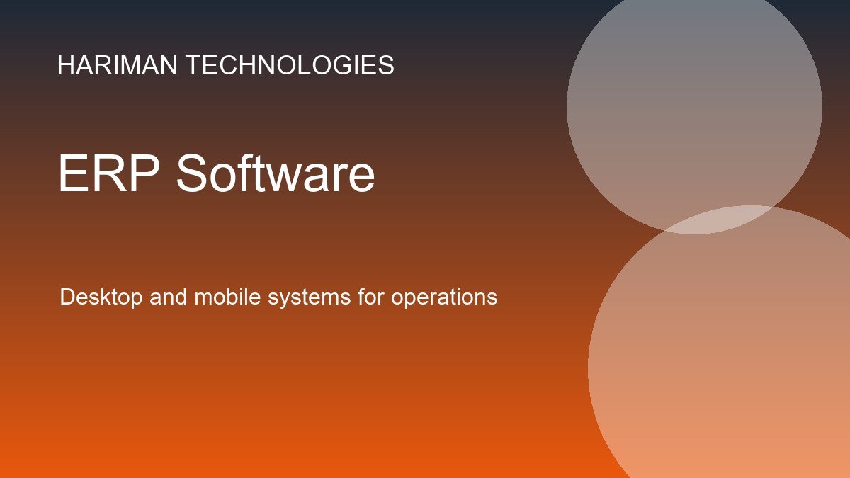 ERP Software by Hariman Technologies